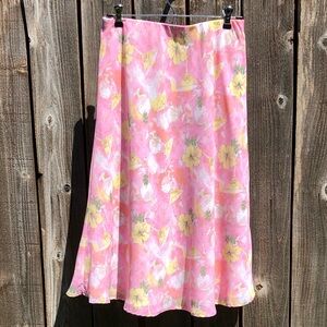 Christopher & Banks pink A-Line skirt size small